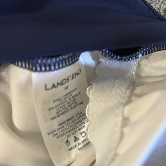 Lands' End Blue and White OnePiece Swimsuit with Stripes - size 10- New w/o tag - Picture 3 of 6